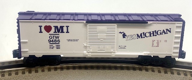 LIONEL 6-9486 GRAND TRUNK WESTERN I LOVE MICHIGAN BOXCAR