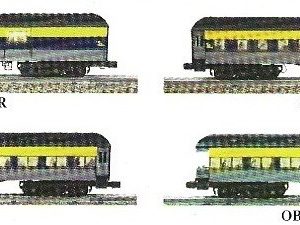 LIONEL 19087 CHESAPEAKE AND OHIO HEAVYWEIGHT PASSENGER CAR SET - 4 PACK