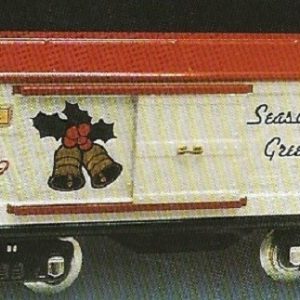 LIONEL 13601 CHRISTMAS HOLIDAY 1989 TINPLATE BOXCAR - STANDARD GAUGE