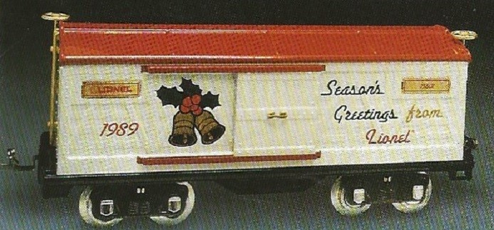 LIONEL 13601 CHRISTMAS HOLIDAY 1989 TINPLATE BOXCAR - STANDARD GAUGE