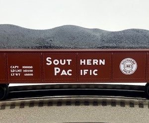 LIONEL 6-9821 SOUTHERN PACIFIC GONDOLA WITH COAL LOAD - STANDARD O