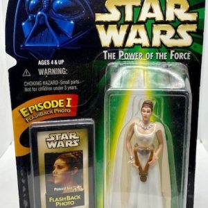 KENNER STAR WARS THE POWER OF THE FORCE PRINCESS LEIA ACTION FIGURE WITH EPISODE 1 FLASHBACK PHOTO