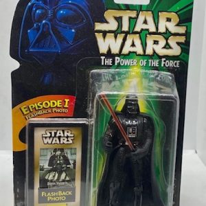 KENNER STAR WARS THE POWER OF THE FORCE DARTH VADER ACTION FIGURE WITH EPISODE 1 FLASHBACK PHOTO