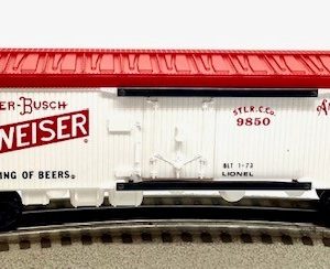LIONEL 6-9850 BUDWEISER BEER BILLBOARD REEFER