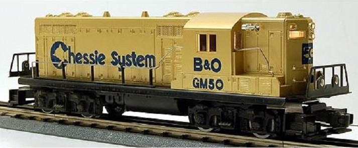 LIONEL 8359 GENERAL MOTORS SPECIAL ANNIVERSARY CHESSIE SYSTEM GP-7 DIESEL ENGINE