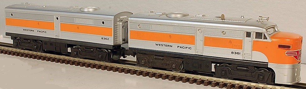 LIONEL 8361 AND 8362 WESTERN PACIFIC ALCO AB DIESEL ENGINE SET