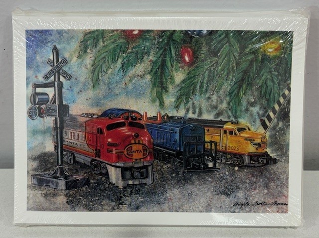 LIONEL CHRISTMAS MEMORIES CHRISTMAS CARDS BY ANGELA TROTTA THOMAS