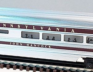 LIONEL 7208 PENNSYLVANIA RAILROAD ALUMINUM JONH HANCOCK DINER CAR
