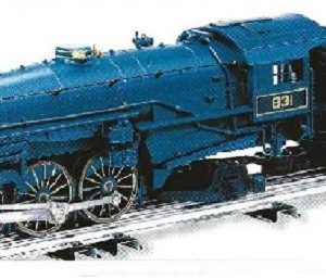 LIONEL 21787 NEW JERSEY CENTRAL BLUE COMET STEAM LOCOMOTIVE WITH TENDER AND 4 HEAVYWEIGHT PASSENGER CARS