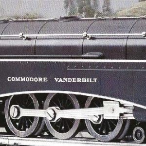 LIONEL 13008 NEW YORK CENTRAL COMMODORE VANDERBILT TINPLATE STEAM LOCOMOTIVE WITH TENDER AND TINPLATE PASSENGER CARS