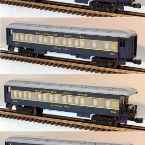 LIONEL 9516, 9517, 9518, 9519 BALTIMORE AND OHIO PASSENGER CAR SET