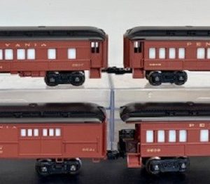 LIONEL 9507, 9508, 9509 AND 9521 PENNSYLVANIA RAILROAD PASSENGER CAR SET